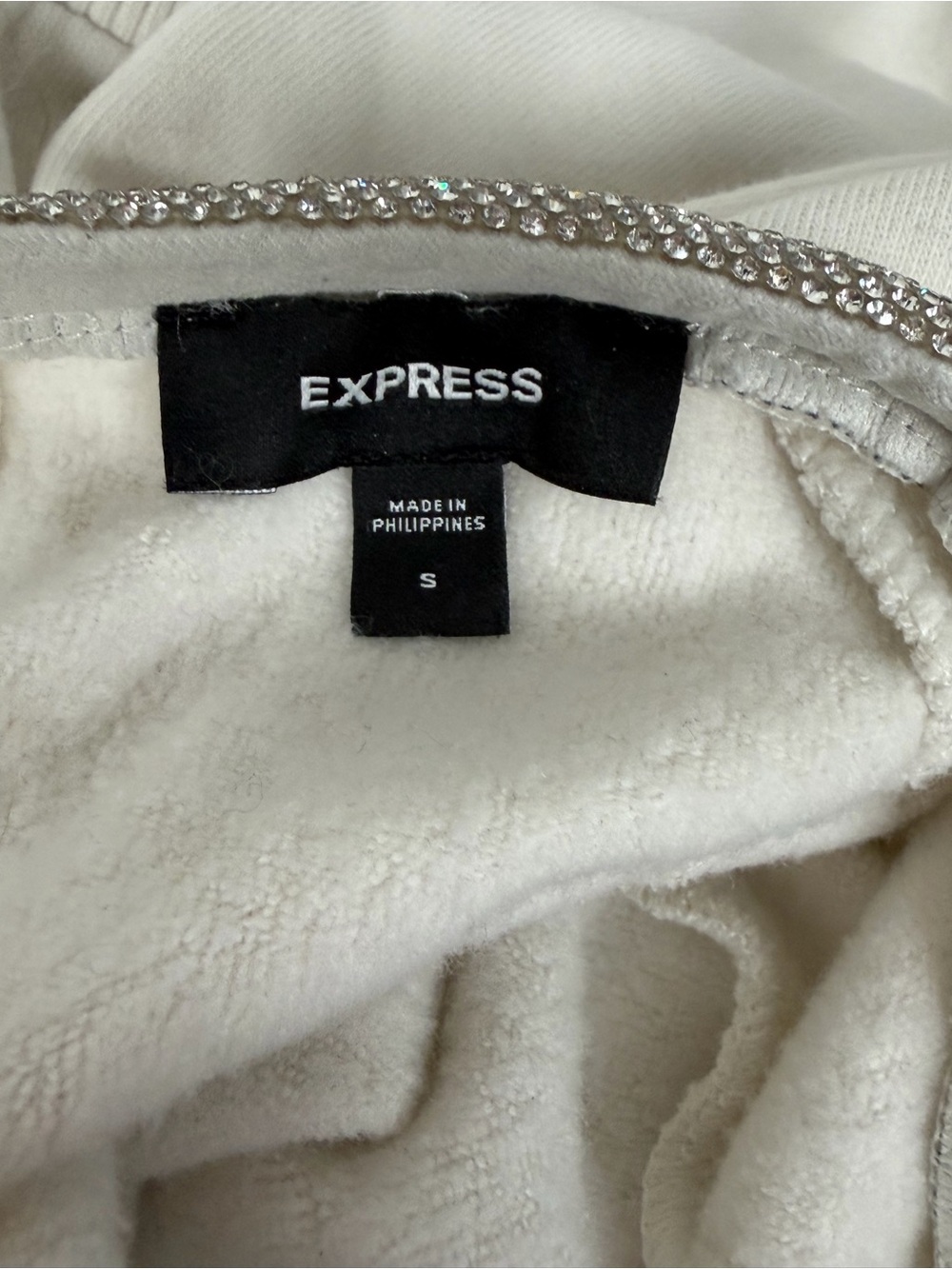 Express Rhinestone Embellished Sweatshirt Small - Picture 4 of 4